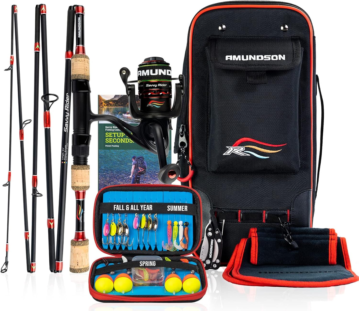 Amundson Savvy Rider Backpacker All-in-One Fishing Combo